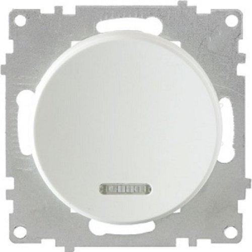 Выключатель с подсветкой без рамки OneKeyElectro Florence 1-кл. белый картинка